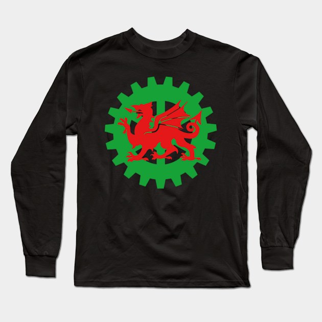 Steampunk Welsh Dragon Long Sleeve T-Shirt by Celtic Morrigan